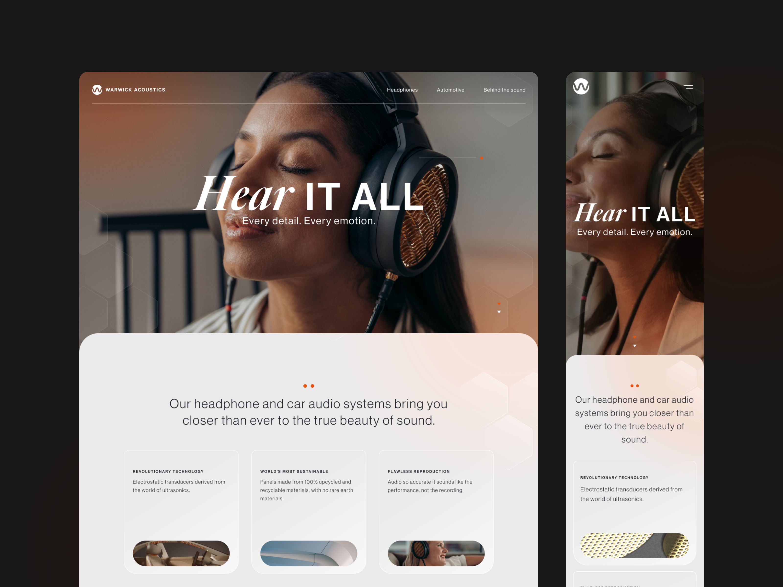 Homepage UI design