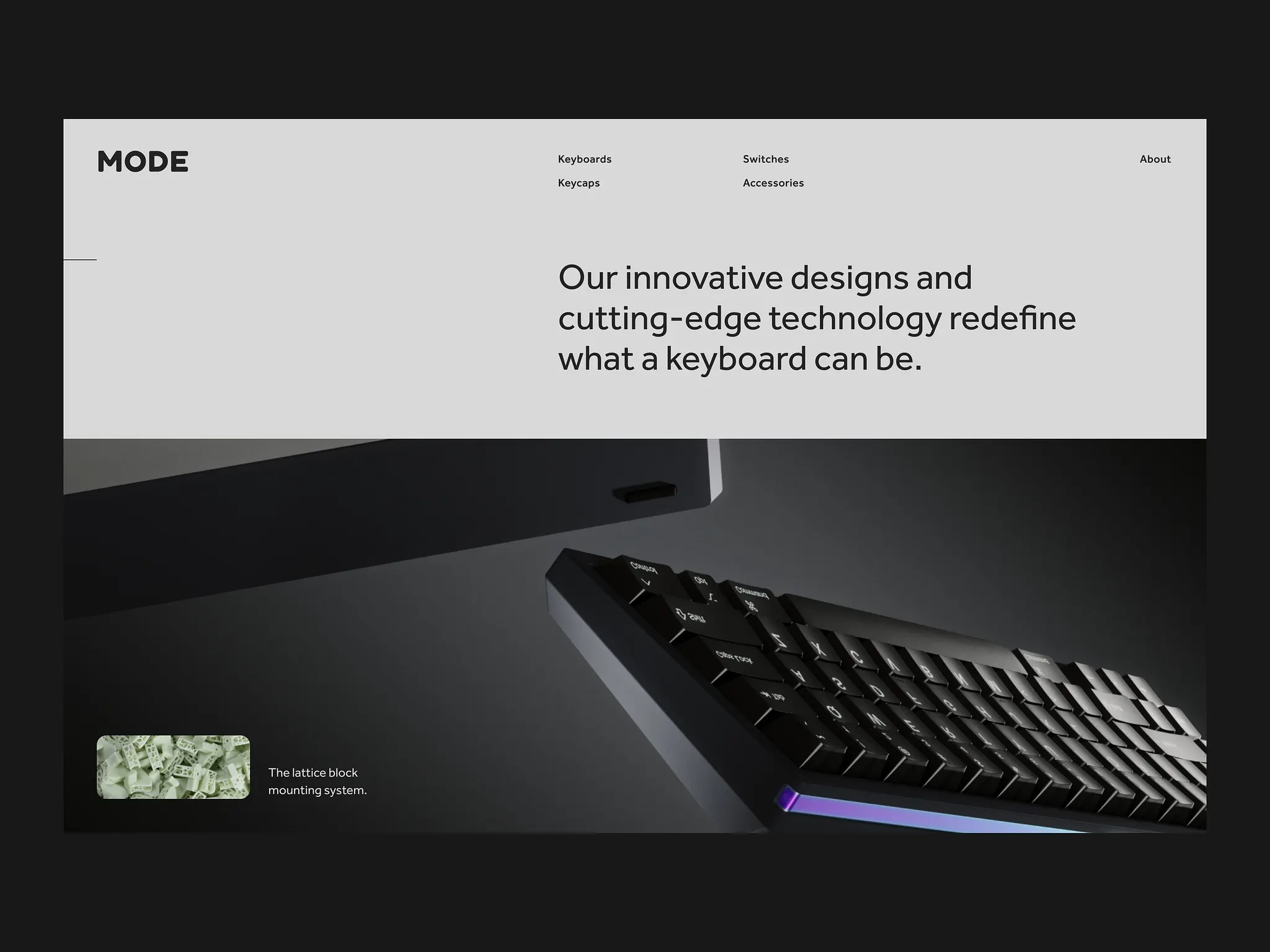 Mode keyboards UI